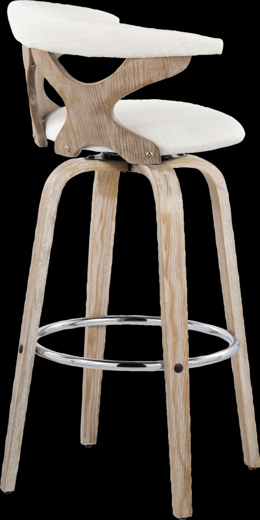 Wyndmoor II Cream Swivel Barstool, Set of 2 - Thumbnail - Image 7