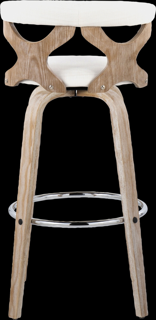 Wyndmoor II Cream Swivel Barstool, Set of 2 - Thumbnail - Image 8