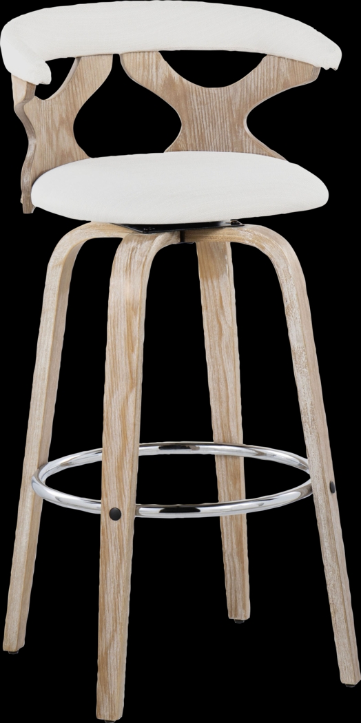 Wyndmoor II Cream Swivel Barstool, Set of 2 - Thumbnail - Image 10