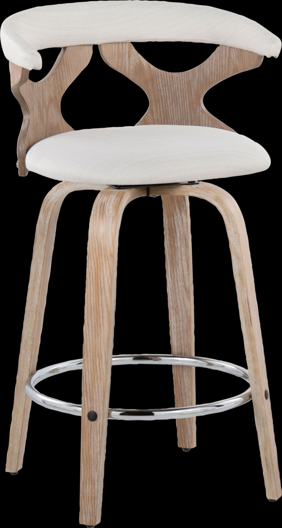 Wyndmoor II Cream Swivel Counter Height Stool, Set of 2 - Thumbnail - Image 6