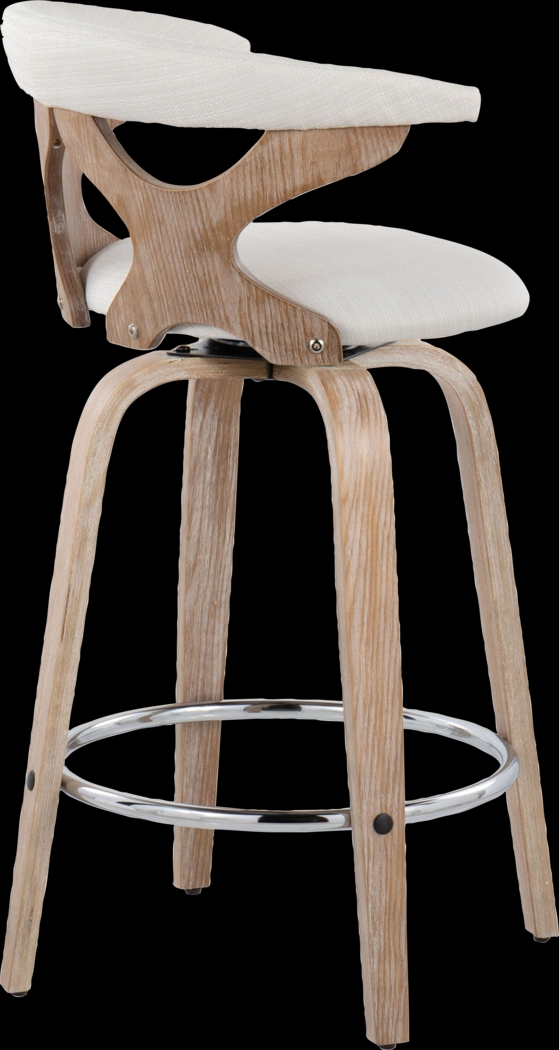 Wyndmoor II Cream Swivel Counter Height Stool, Set of 2 - Thumbnail - Image 8