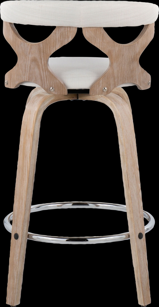 Wyndmoor II Cream Swivel Counter Height Stool, Set of 2 - Thumbnail - Image 9