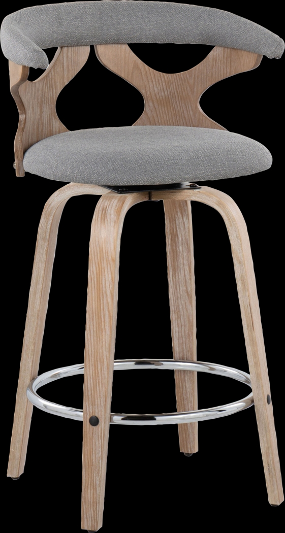 Wyndmoor II Gray Swivel Counter Height Stool, Set of 2 - Thumbnail - Image 6