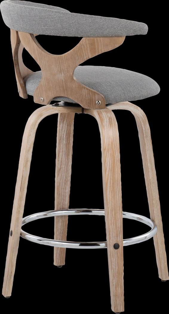 Wyndmoor II Gray Swivel Counter Height Stool, Set of 2 - Thumbnail - Image 7