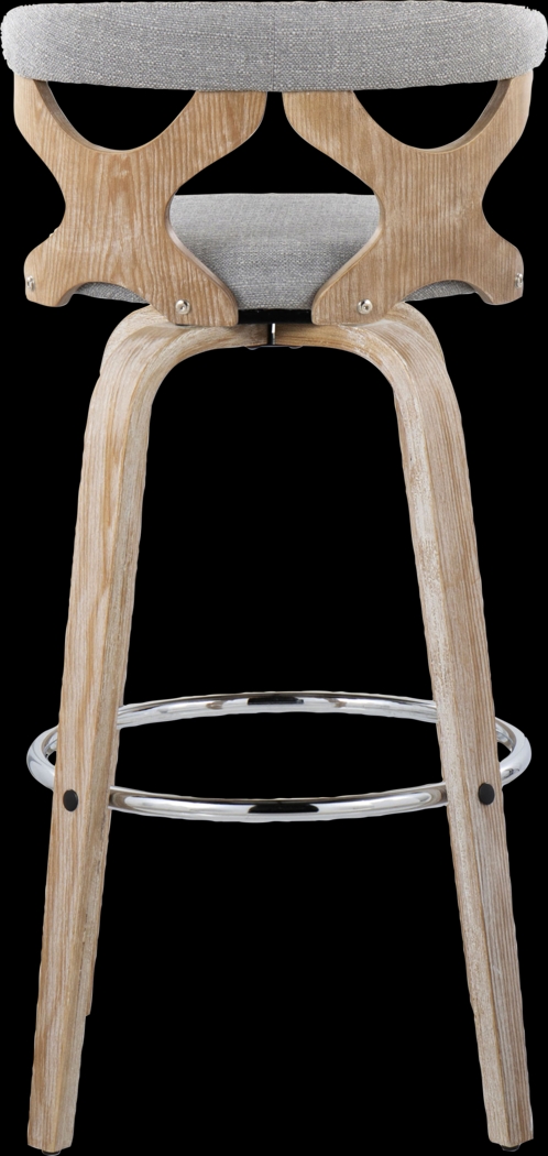 Wyndmoor II Light Gray Swivel Barstool, Set of 2 - Thumbnail - Image 9