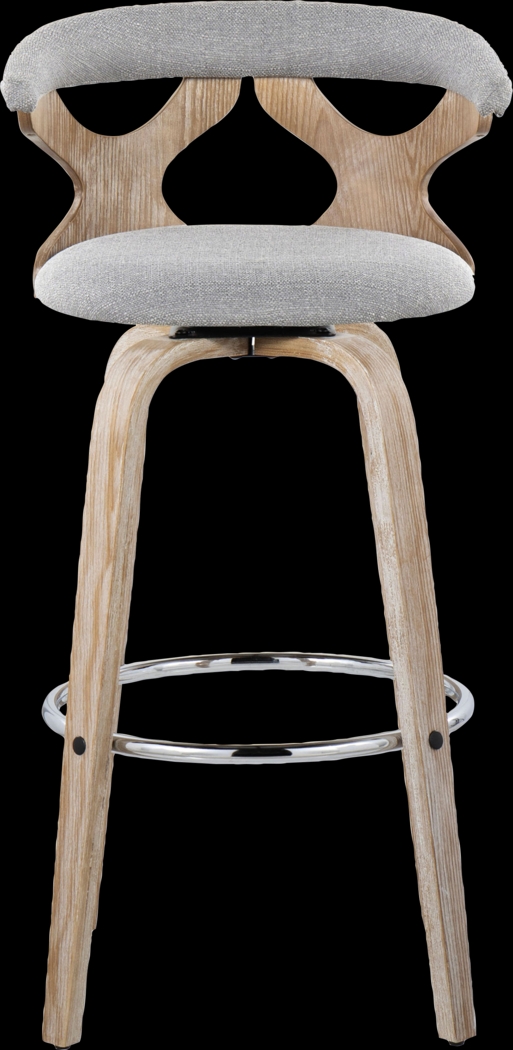 Wyndmoor II Light Gray Swivel Barstool, Set of 2 - Thumbnail - Image 10