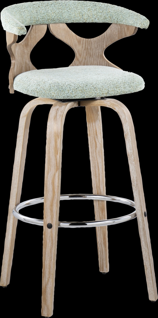 Wyndmoor II Seafoam Swivel Barstool, Set of 2 - Thumbnail - Image 6
