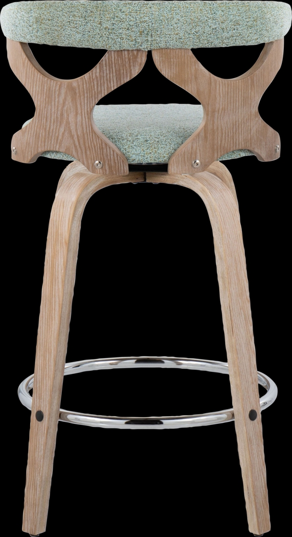 Wyndmoor II Seafoam Swivel Counter Height Stool, Set of 2 - Thumbnail - Image 9