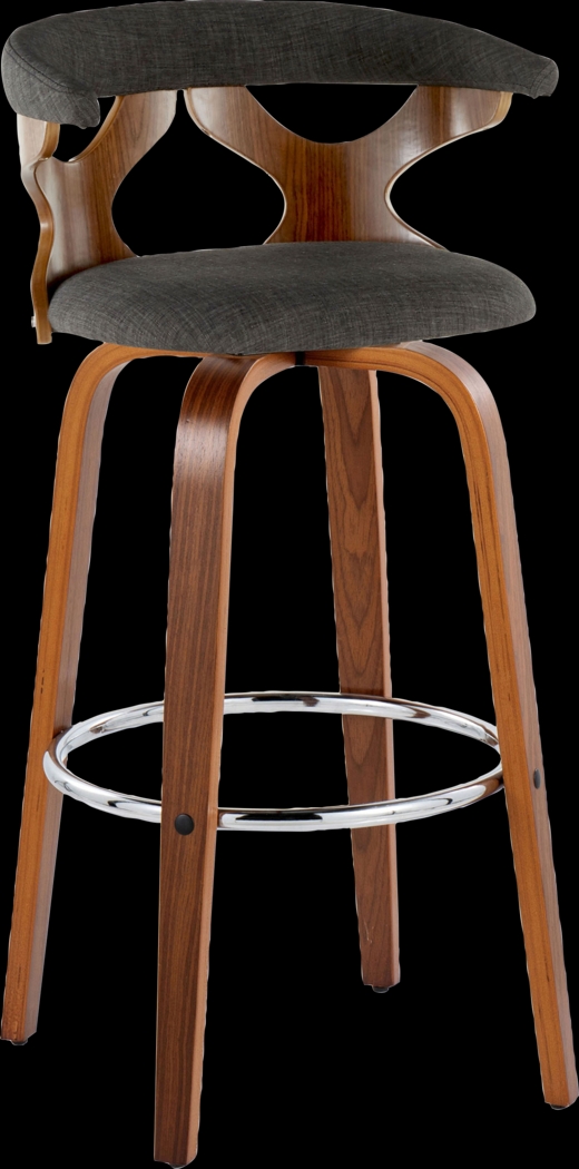 Wyndmoor III Charcoal Swivel Barstool, Set of 2 - Thumbnail - Image 6