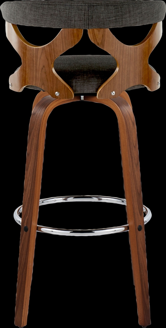 Wyndmoor III Charcoal Swivel Barstool, Set of 2 - Thumbnail - Image 8