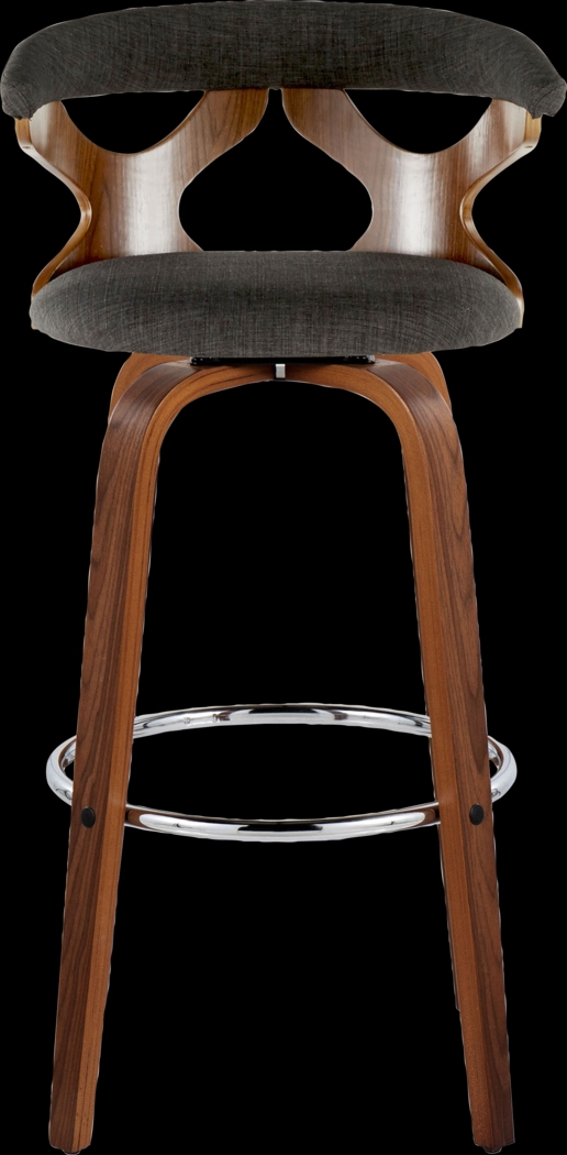 Wyndmoor III Charcoal Swivel Barstool, Set of 2 - Thumbnail - Image 9