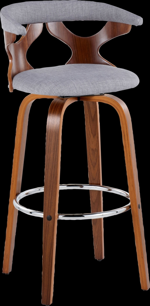 Wyndmoor III Light Gray Swivel Barstool, Set of 2 - Thumbnail - Image 6