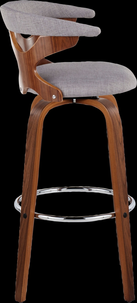 Wyndmoor III Light Gray Swivel Barstool, Set of 2 - Thumbnail - Image 7
