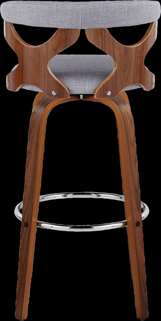 Wyndmoor III Light Gray Swivel Barstool, Set of 2 - Thumbnail - Image 9