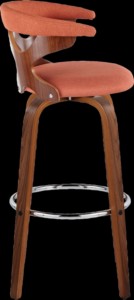 Wyndmoor III Orange Swivel Barstool, Set of 2 - Thumbnail - Image 7