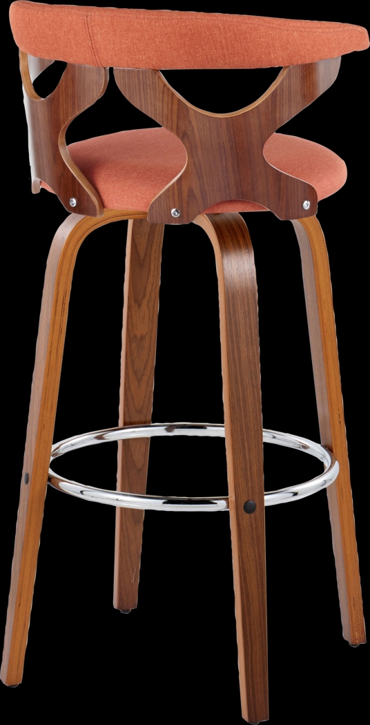 Wyndmoor III Orange Swivel Barstool, Set of 2 - Thumbnail - Image 8
