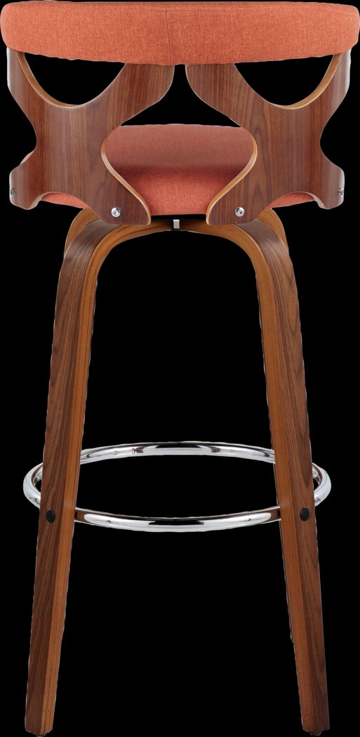 Wyndmoor III Orange Swivel Barstool, Set of 2 - Thumbnail - Image 9