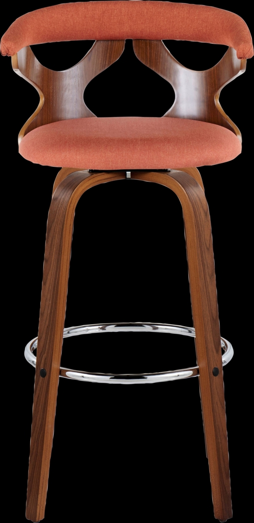 Wyndmoor III Orange Swivel Barstool, Set of 2 - Thumbnail - Image 10