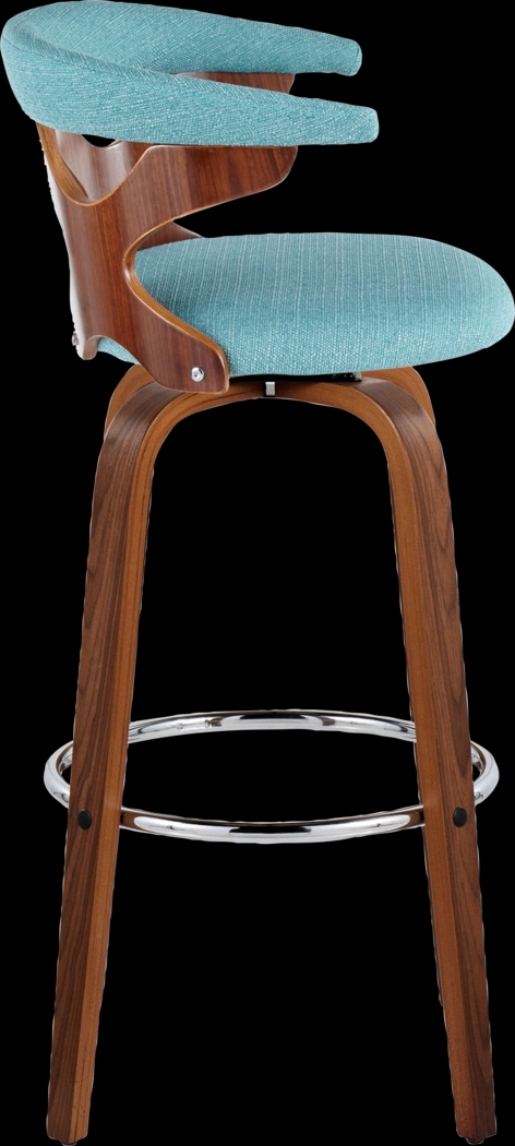 Wyndmoor III Teal Swivel Barstool, Set of 2 - Thumbnail - Image 7