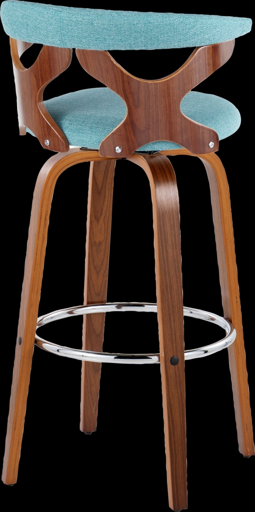 Wyndmoor III Teal Swivel Barstool, Set of 2 - Thumbnail - Image 8