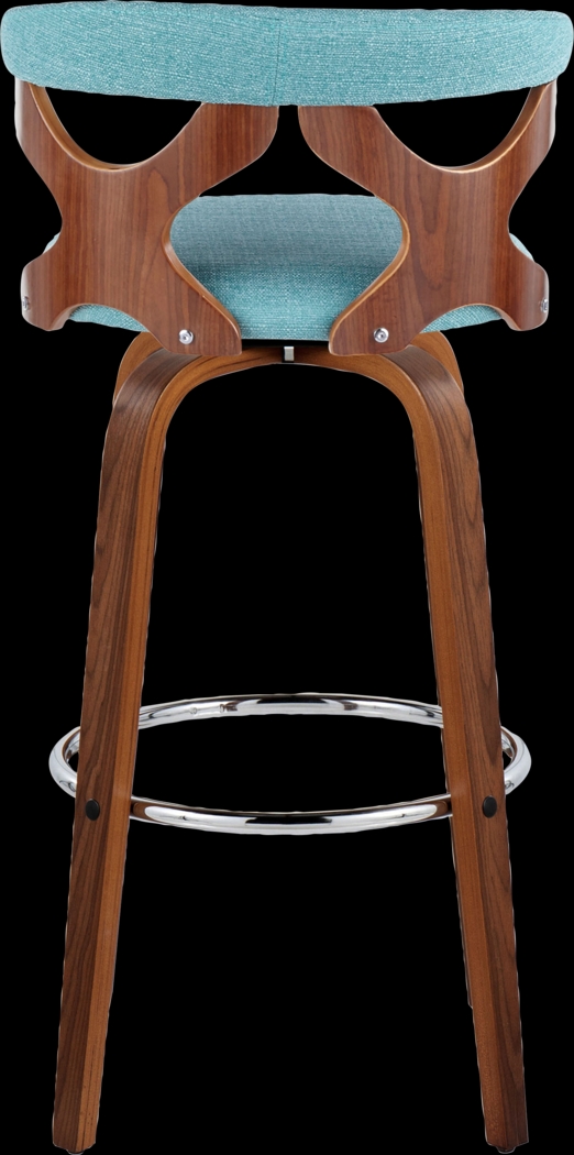 Wyndmoor III Teal Swivel Barstool, Set of 2 - Thumbnail - Image 9