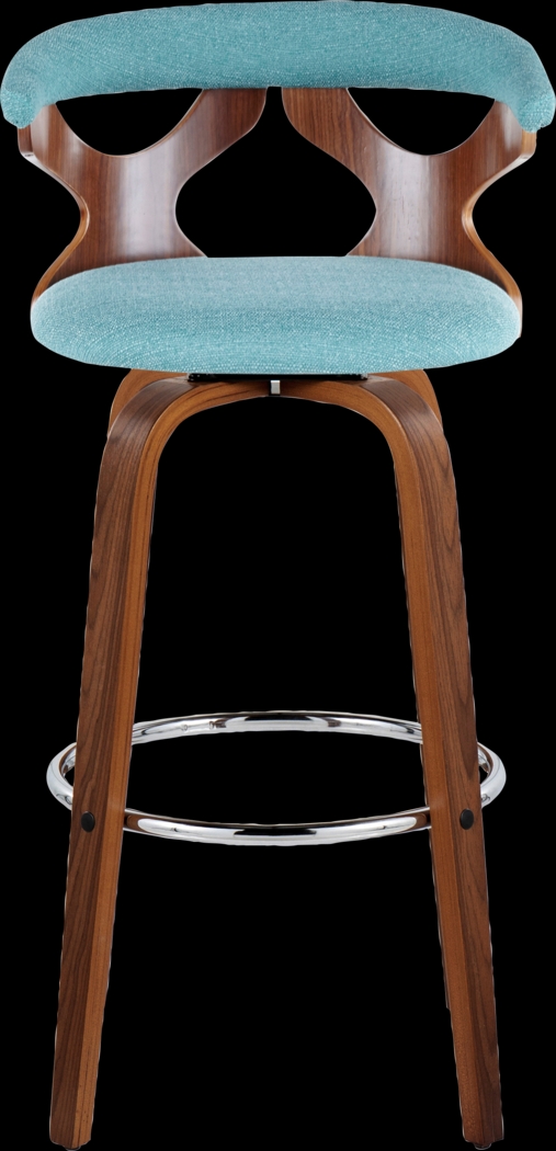 Wyndmoor III Teal Swivel Barstool, Set of 2 - Thumbnail - Image 10