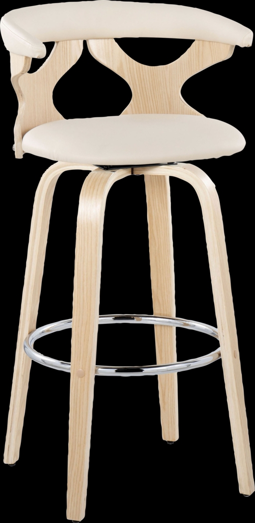 Wyndmoor IV Cream Swivel Barstool, Set of 2 - Thumbnail - Image 6