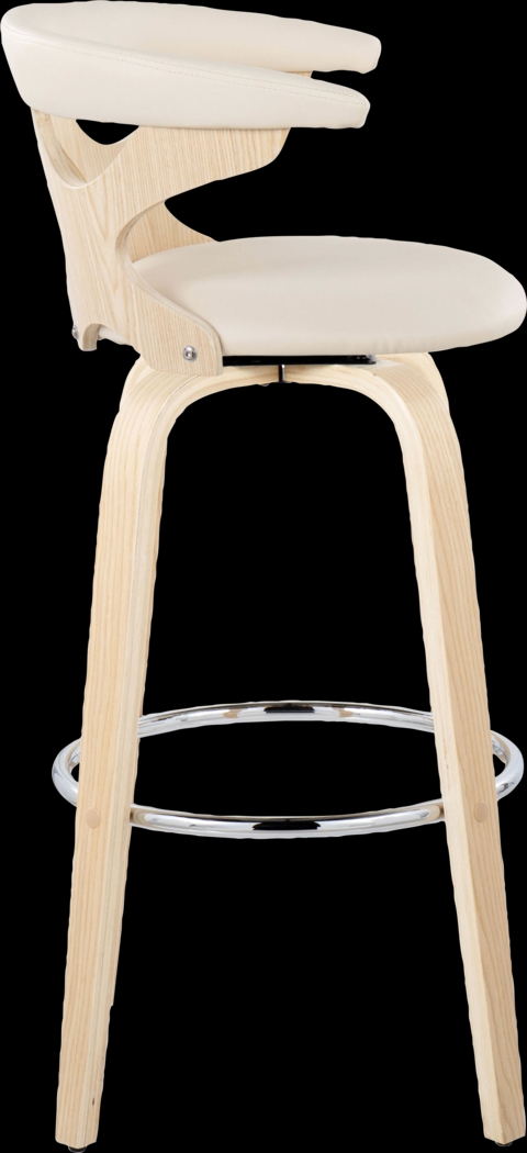 Wyndmoor IV Cream Swivel Barstool, Set of 2 - Thumbnail - Image 7