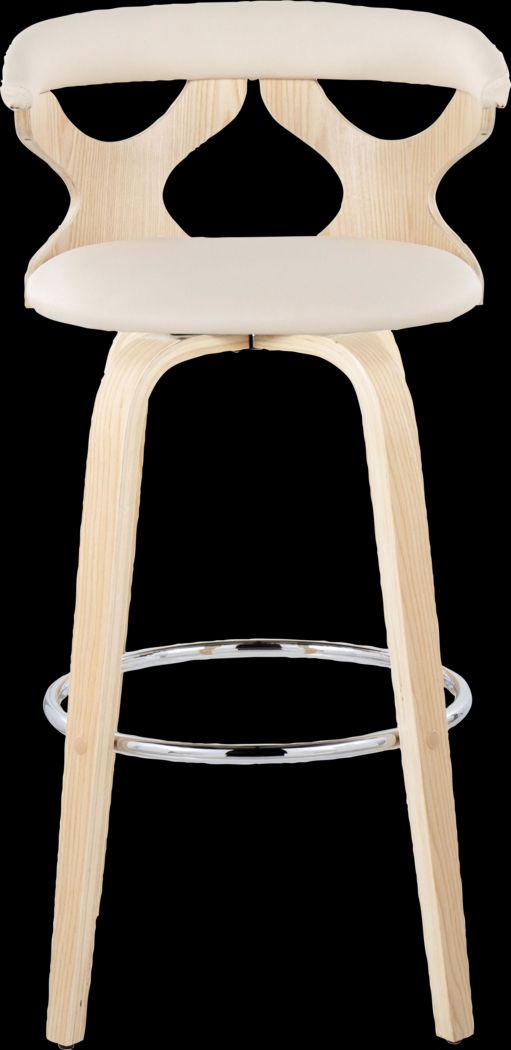 Wyndmoor IV Cream Swivel Barstool, Set of 2 - Thumbnail - Image 10