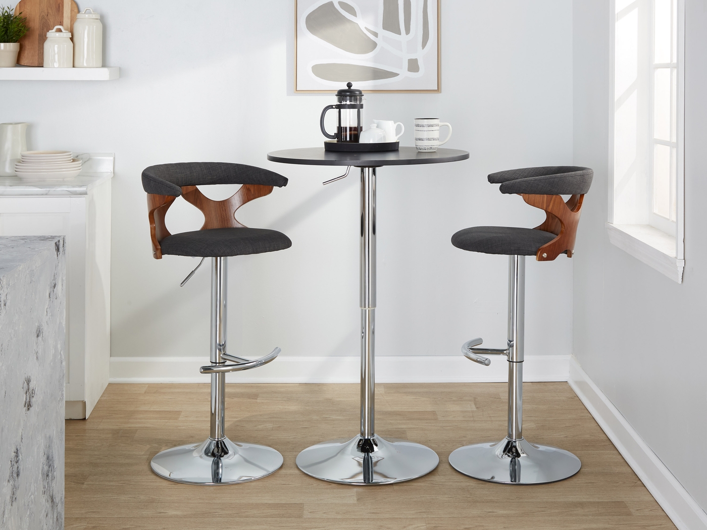 Wyndmoor IX Charcoal Adjustable Barstool, Set of 2 - Thumbnail - Image 5