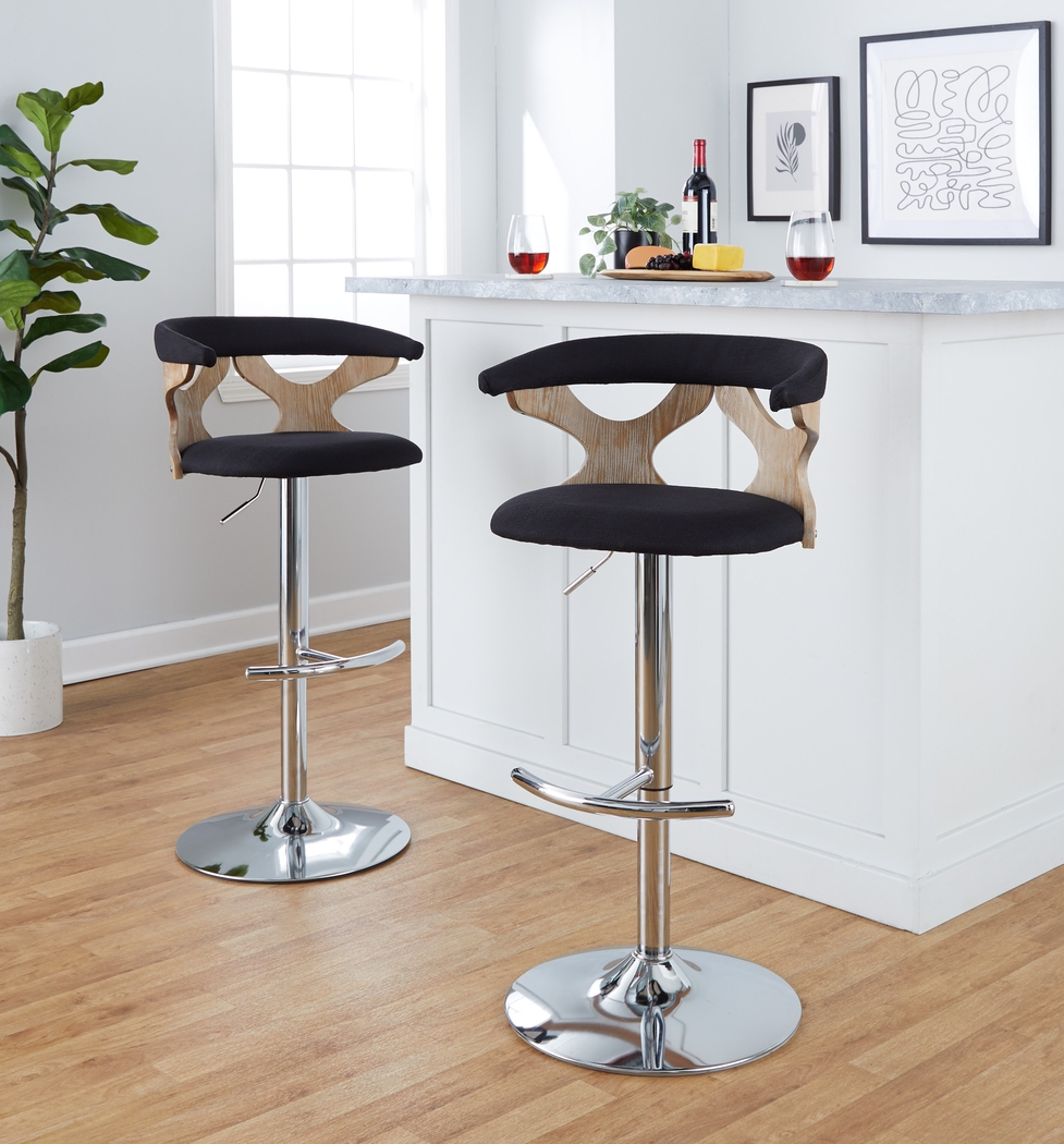 Wyndmoor IX Light Charcoal Adjustable Barstool, Set of 2 - Thumbnail - Image 2