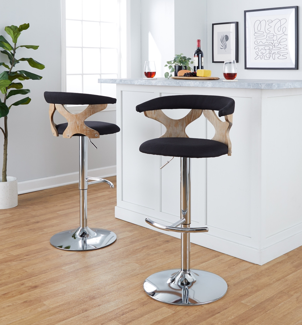 Wyndmoor IX Light Charcoal Adjustable Barstool, Set of 2 - Thumbnail - Image 4