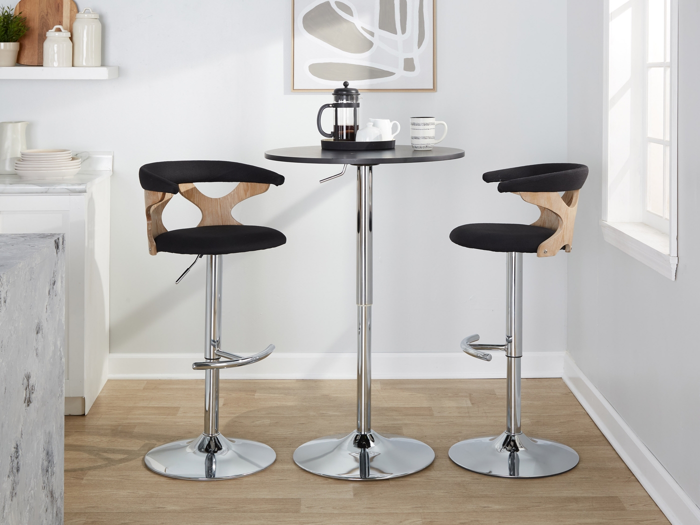 Wyndmoor IX Light Charcoal Adjustable Barstool, Set of 2 - Thumbnail - Image 5