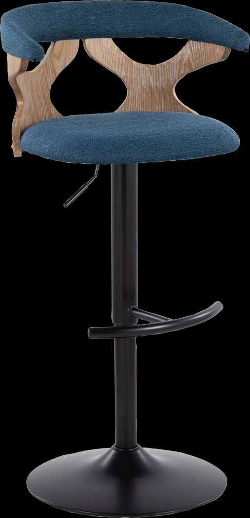 Wyndmoor VI Blue Adjustable Barstool, Set of 2 - Thumbnail - Image 7