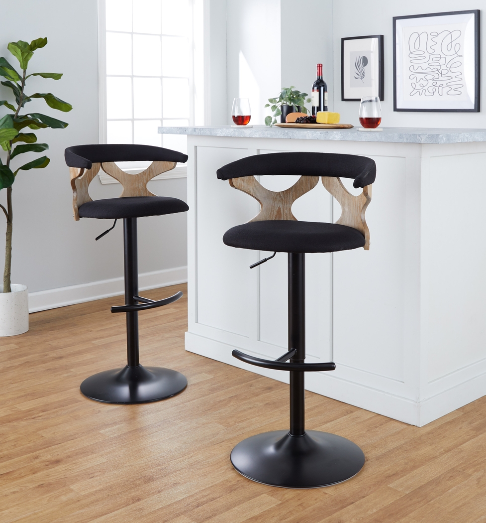 Wyndmoor VI Charcoal Adjustable Barstool, Set of 2 - Thumbnail - Image 2