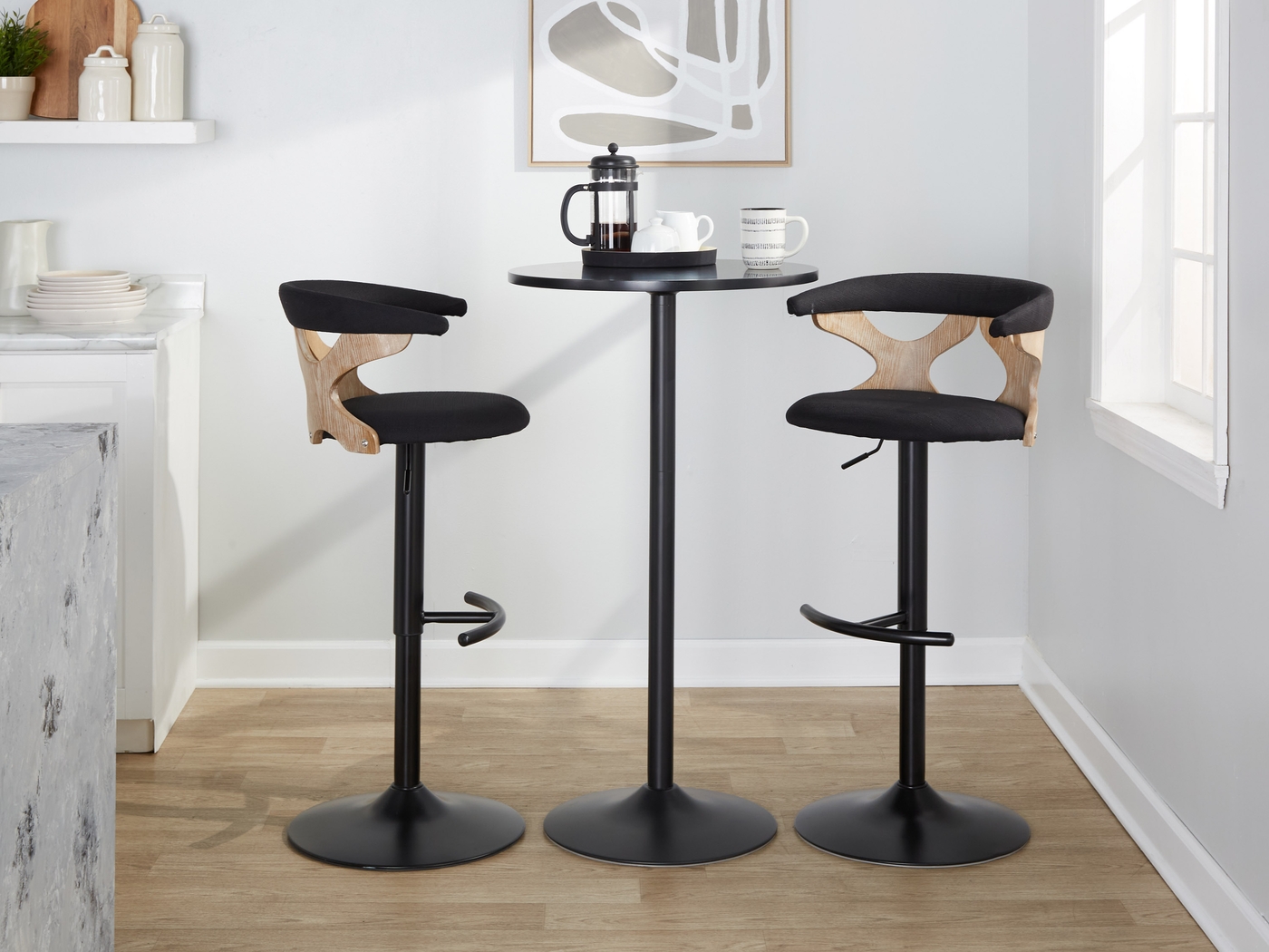 Wyndmoor VI Charcoal Adjustable Barstool, Set of 2 - Thumbnail - Image 3