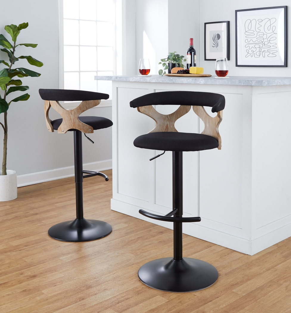 Wyndmoor VI Charcoal Adjustable Barstool, Set of 2 - Thumbnail - Image 4