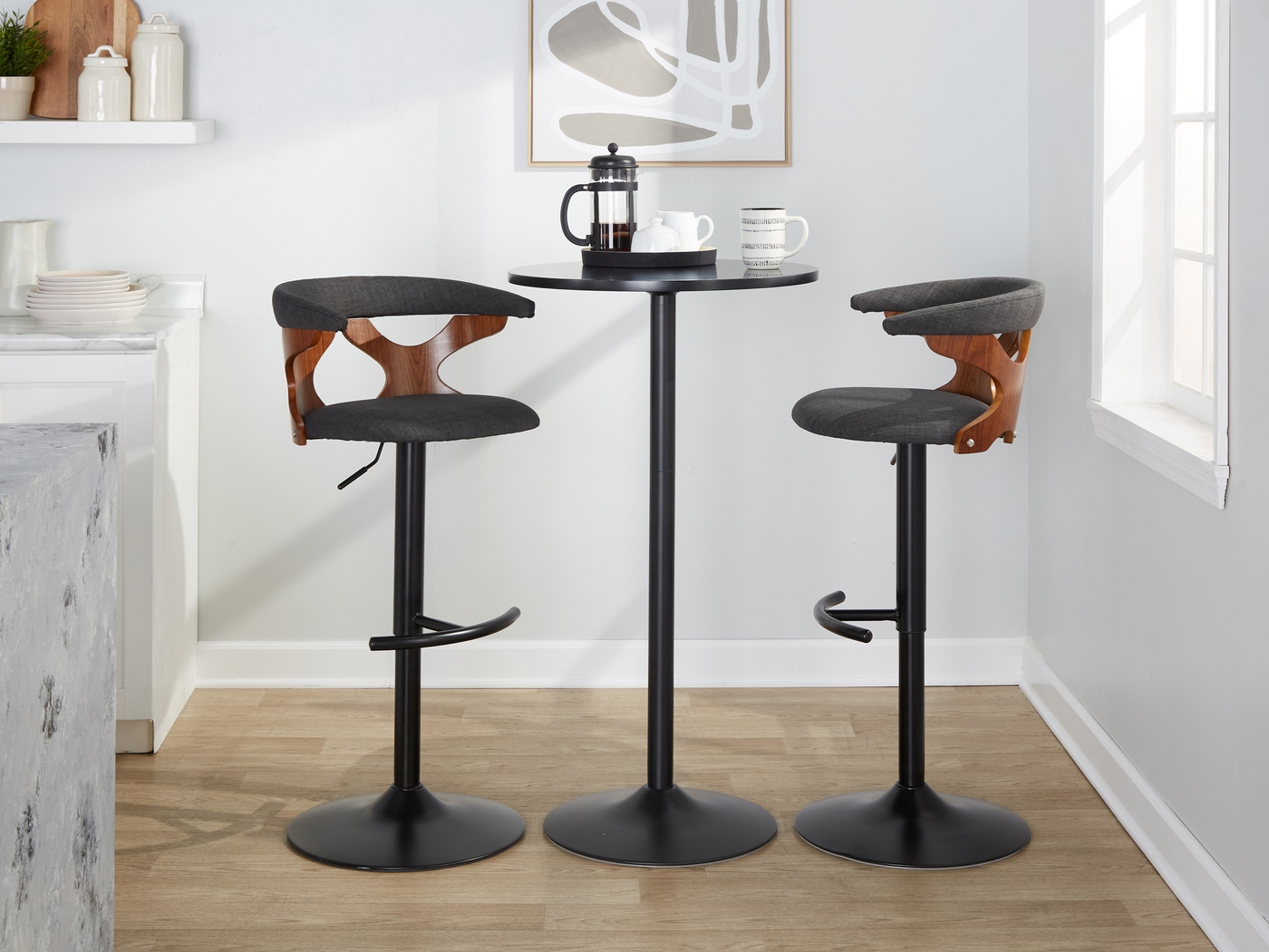 Wyndmoor VIII Charcoal Adjustable Barstool, Set of 2 - Thumbnail - Image 5