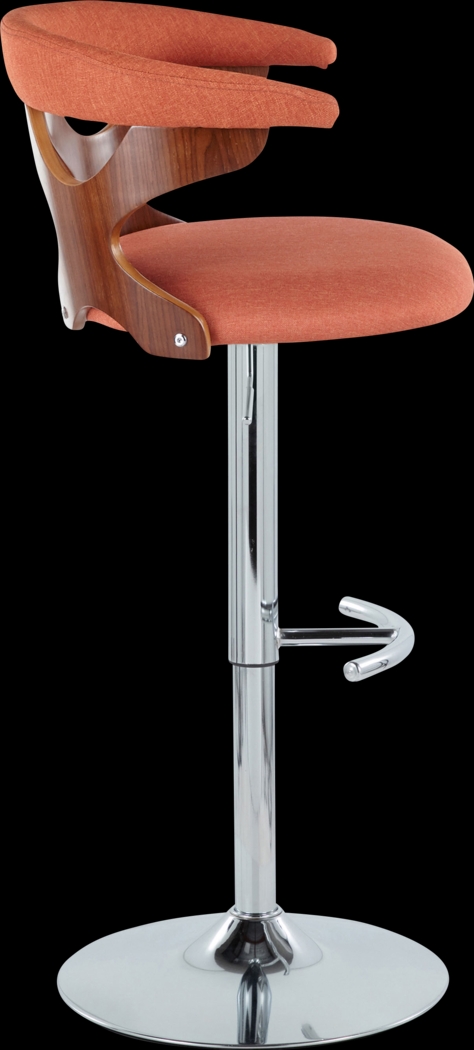Wyndmoor VIII Orange Adjustable Swivel Barstool, Set of 3 - Thumbnail - Image 7
