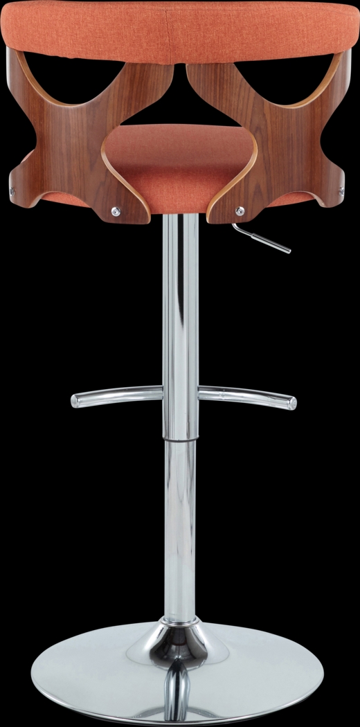 Wyndmoor VIII Orange Adjustable Swivel Barstool, Set of 3 - Thumbnail - Image 9