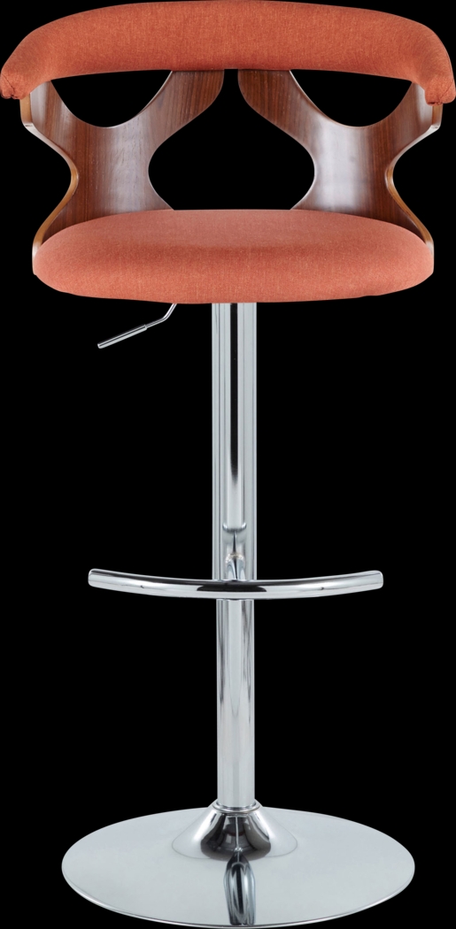 Wyndmoor VIII Orange Adjustable Swivel Barstool, Set of 3 - Thumbnail - Image 10