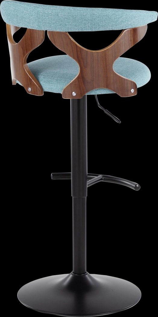 Wyndmoor VIII Teal Adjustable Barstool, Set of 2 - Thumbnail - Image 7