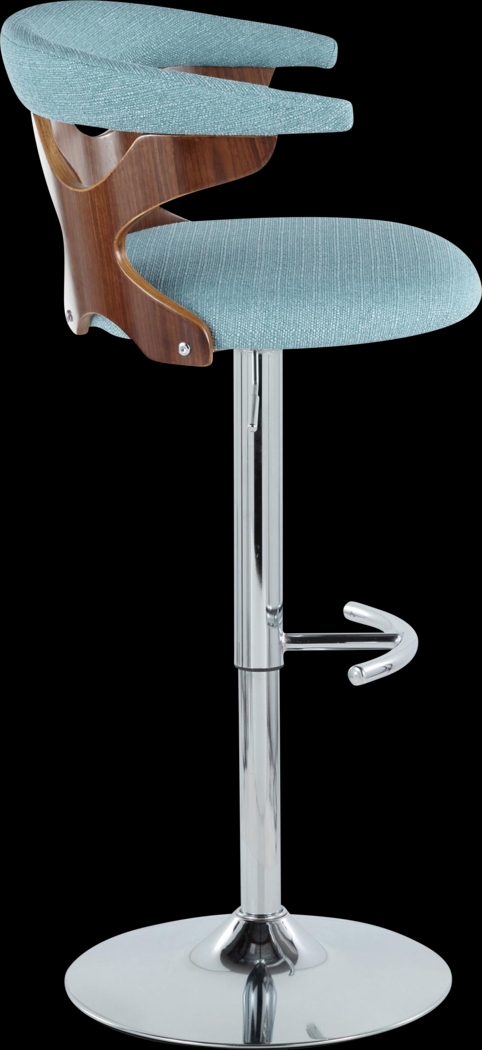 Wyndmoor VIII Teal Adjustable Swivel Barstool, Set of 3 - Thumbnail - Image 7