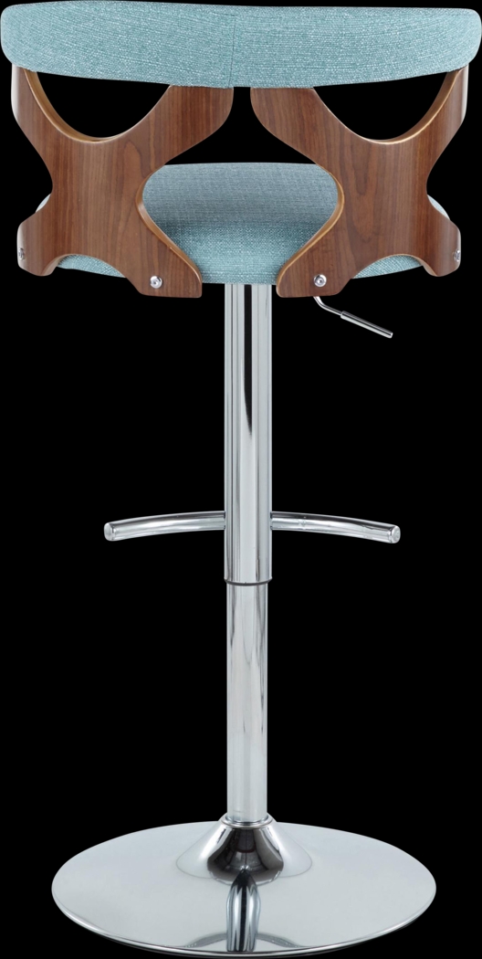 Wyndmoor VIII Teal Adjustable Swivel Barstool, Set of 3 - Thumbnail - Image 9