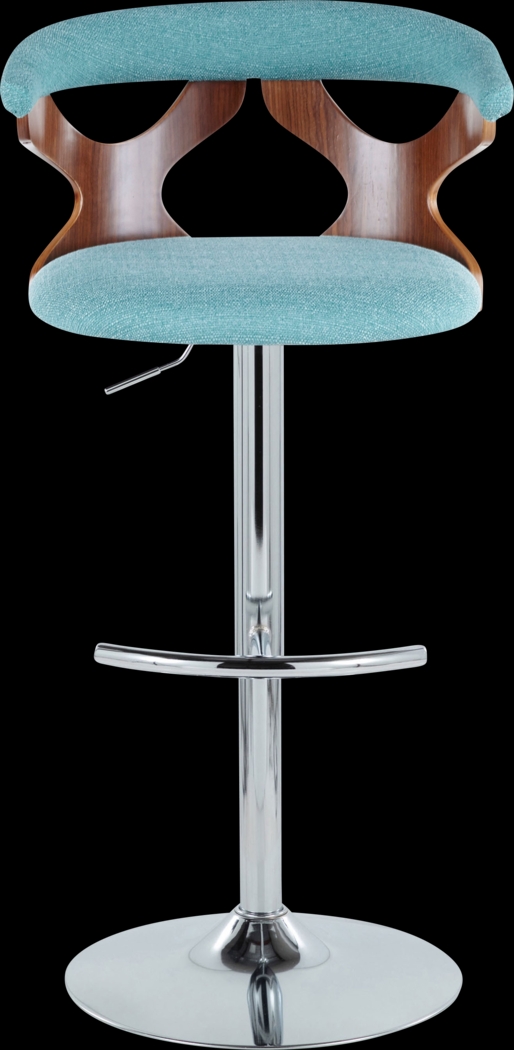 Wyndmoor VIII Teal Adjustable Swivel Barstool, Set of 3 - Thumbnail - Image 10