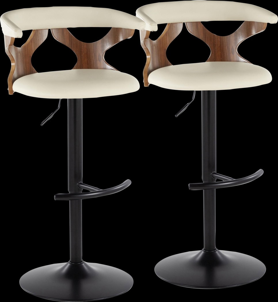 Wyndmoor XI Cream Adjustable Barstool, Set of 2 - Thumbnail - Image 1