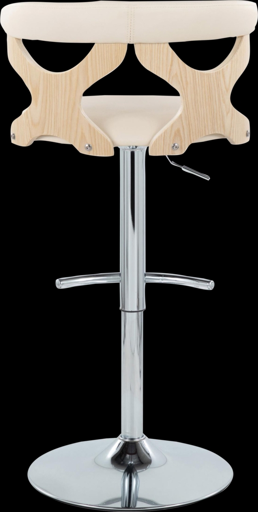 Wyndmoor XIV Cream Adjustable Barstool, Set of 2 - Thumbnail - Image 9