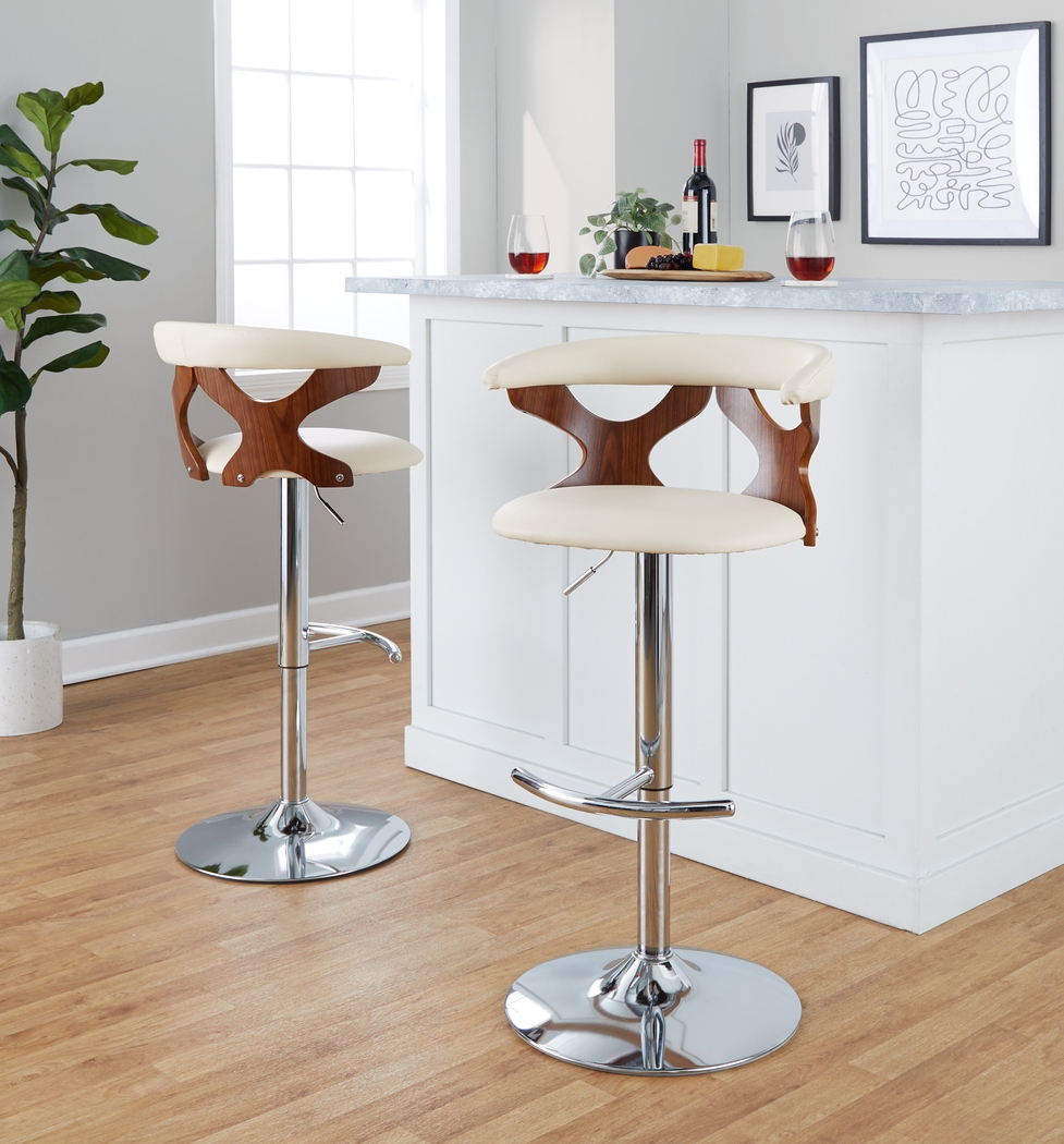 Wyndmoor XV Cream Adjustable Barstool, Set of 2 - Thumbnail - Image 4