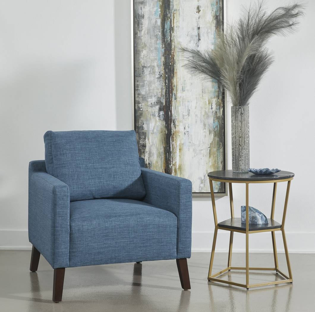 Wyndon Blue Accent Chair - Thumbnail - Image 3