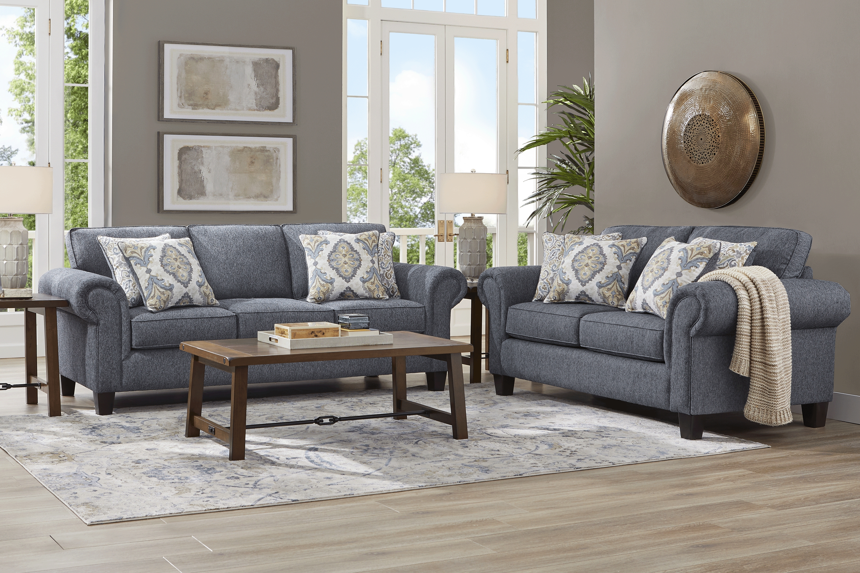 Wyndsor Way Blue 5 Pc Living Room - Thumbnail - Image 1